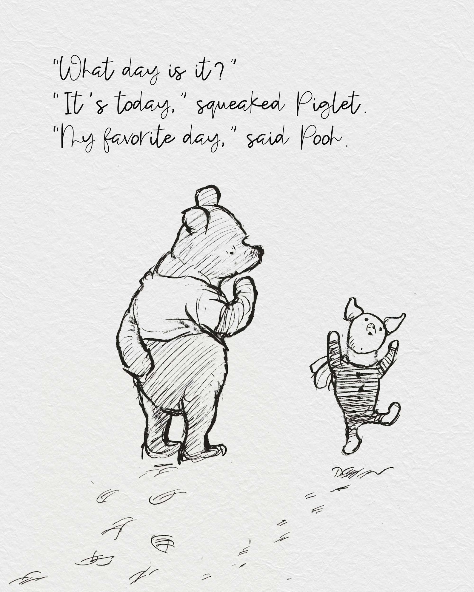 Classic Winnie the Pooh Print Set of 6 Winnie the Pooh Etsy