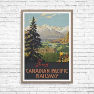 Cartel de Canadá, Canadian Pacific Railway, cartel de viaje de Canadá 1930, impresión de Canadá, arte de pared, cartel de viaje vintage