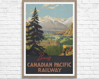 Reisposter Canada, vintage kunstdruk Canadian Pacific Railway