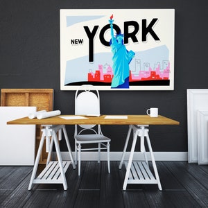 New York Print, new york poster, new york, new york skyline, new york wall art, new york art, new york print art, nyc print, city print