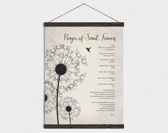 Prayer of Saint Francis Canvas Magnetic Framed Art
