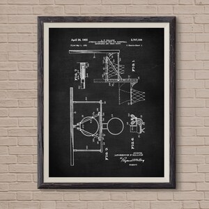 Basketball Art, Basketball Patent Poster, Basketball Decor, Boys Room Decor, Basketball Wall Art, Sports Decor, Patent Poster, Wall Decor
