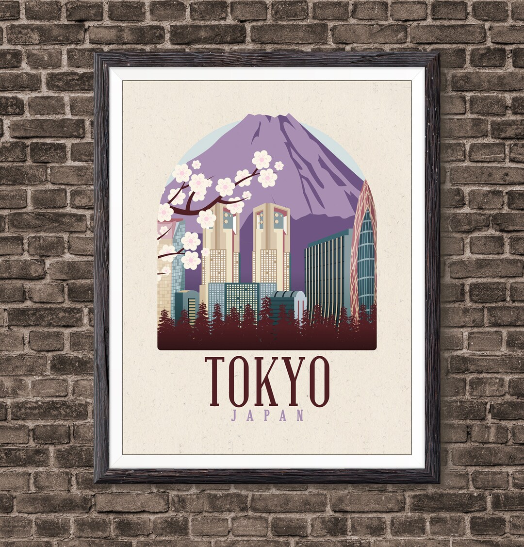 Tokyo Art Print, Japan Poster, Japanese Decor, Gift for Teen Wall Art ...