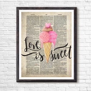 Love Quote Dictionary Art Print, Vintage Dictionary Print, dictionary prints, dictionary print, dictionary page, altered book art