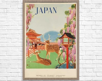Japanese Art Vintage Travel Poster Print Home Japan Wall Decor (XR268 ...