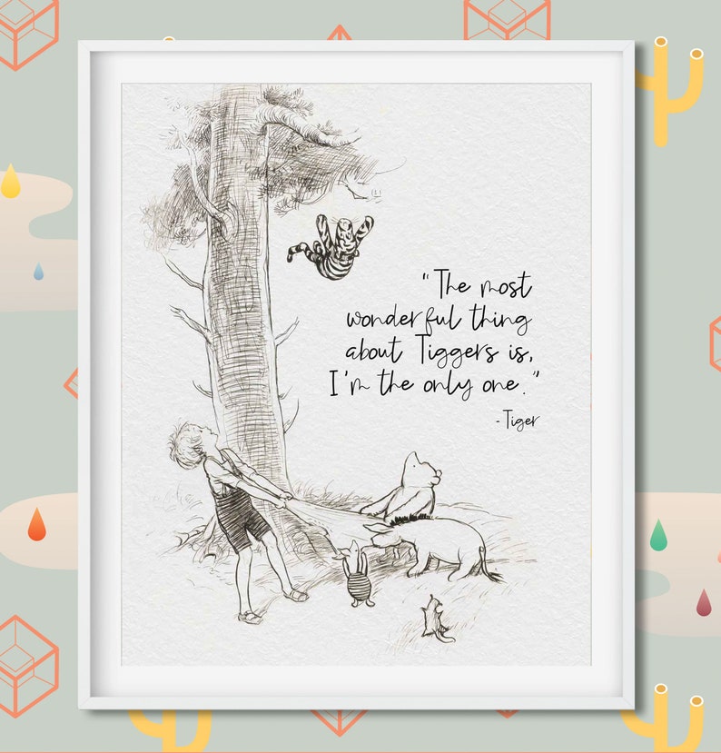 Winnie the Pooh Print Quotes pooh bear classic vintage style | Etsy