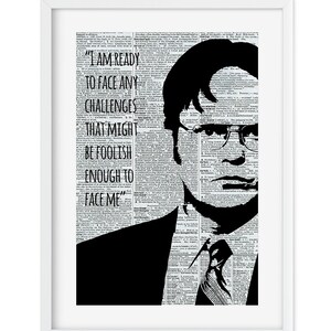 Dwight Art Print the Office Poster Dictionary Art - Etsy