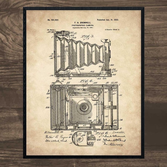 Vintage Camera, Camera Art, Vintage Camera Art, Camera Patent Print, Camera Decor, Camera Print, Camera, Camera Art, Photographer Gift