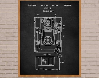 Floppy Disk Patent Art Print, Geek Decor