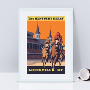 Kentucky Derby, Travel Poster, Printed Poster, Kentucky Derby Print, Vintage Poster, Poster Art, Derby, Vintage Travel