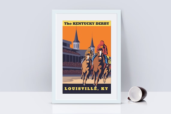 Kentucky Derby Travel Poster Printed Poster Kentucky Derby