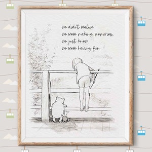 Winnie the Pooh Nursery Decor Quotes, pooh bear classic vintage style poster print