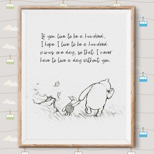 Classic Pooh Nursery Decor, Pooh Printable Quote Piglet| Classic Children, Kids, Baby Nursery Prints