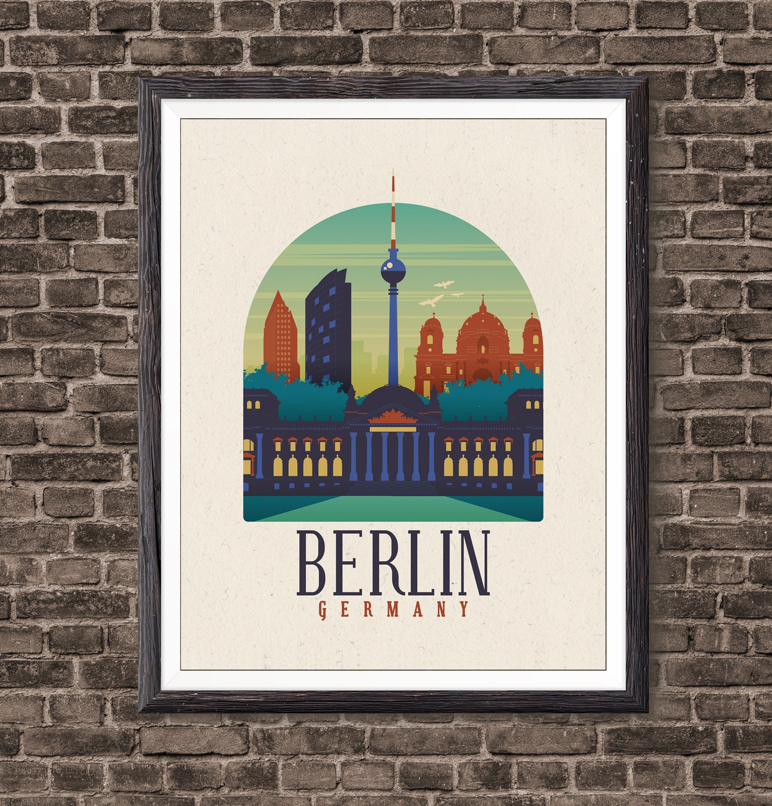 Berlin Wall Art Germany, Old City Prints, Berlin Print, Berlin Poster ...