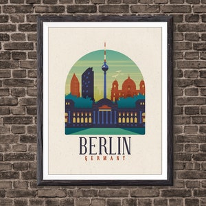 Berlin Wall Art Germany, Old City Prints, Berlin Print, Berlin Poster, Berlin Germany