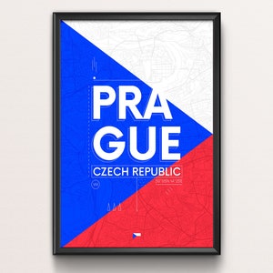 Prague Poster Wall Art Print, Travel Wall art, Czech Republic, Travel Decor, City Poster, Gift, Home Decor