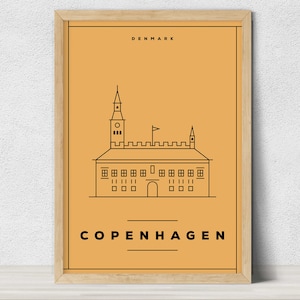 Copenhague affiche - Copenhague - Copenhague - Danemark affiche - merveilleuse Copenhague - Copenhague Art - Poster danois - Copenhague cadeau d’impression