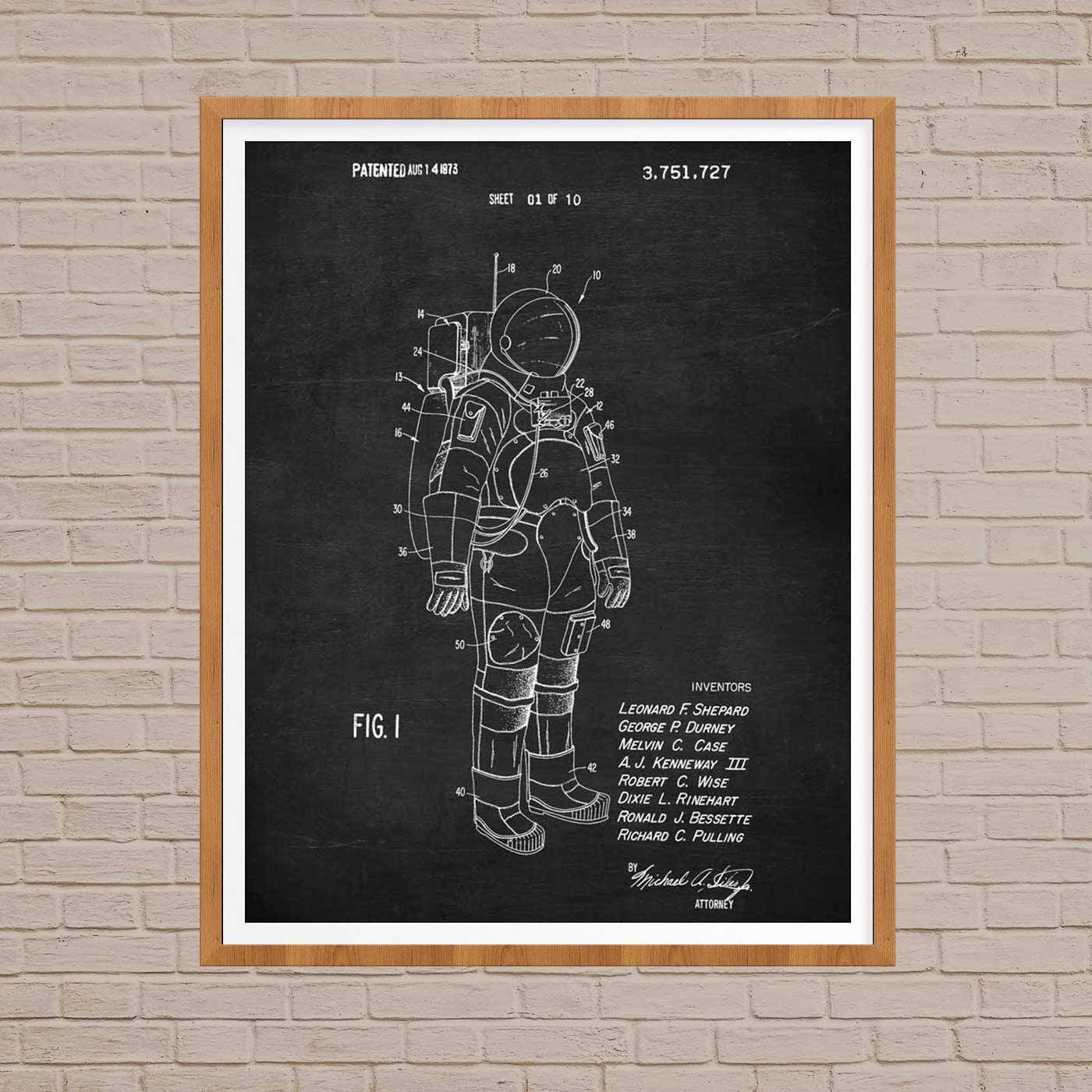 Astronaut Space Suit Patent Art Print, Space Wall Decor - Etsy