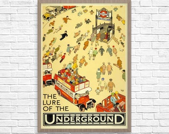 London Travel Poster, London Poster, London Vintage, Travel Poster Print, Wall Art, Home Decor