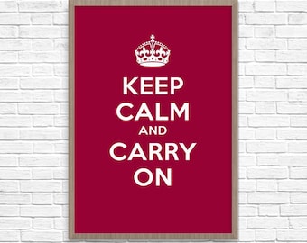 Keep Calm and Carry On Art Print, Home Decor