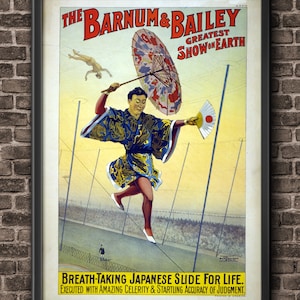 Vintage Circus, Freak Show, circus poster, creepy carnival, dorm door poster, goth art, macabre wall art, Halloween art