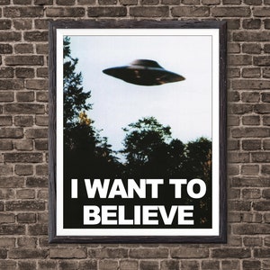 Retro sci fi art, I want to believe X files, Science Poster, Retro poster, Mid century modern wall art | Shop now!