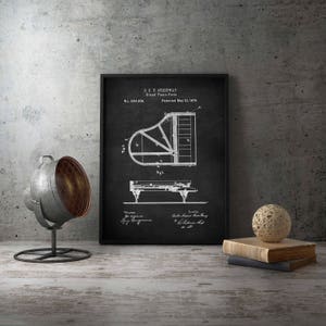 Grand Piano Art Print, Piano Decor, Gift for Pianist Gift, Musician Gift, Music Print, Orchestra Gift, Steinway Grand Piano Teacher