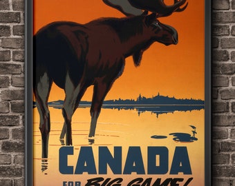 Canada Vintage Travel Poster,Parks Canada National Park Poster