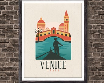Venice Print, Italy Wall Art, Venice Art Print, wall Decor Large Print, Travel Art Decor