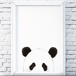 Panda Art, panda poster, nursery art, panda illustration, panda wall art, panda artwork, panda print, panda painting, panda decor