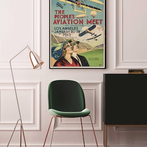 Aviation Poster - Airplane Poster 1912 - Aviation Decor - Aviation Art - Aviation Print - Aviation Wall Art - Aviation Nursery - Art Deco