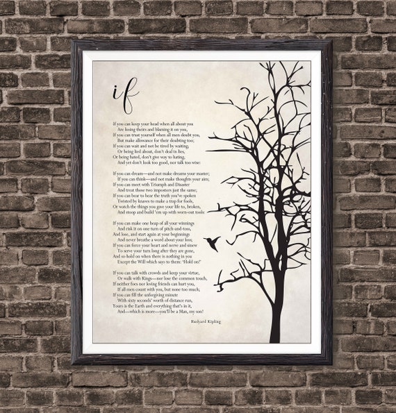 con tiempo Apelar a ser atractivo Mono Si Kipling Poema regalo de graduación poema inspirador si - Etsy España con tiempo Apelar a ser atractivo Mono Si Kipling Poema regalo de graduación poema inspirador si - Etsy España