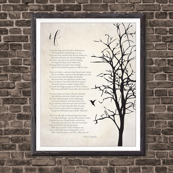 If Kipling Poem, graduation gift, inspirational poem, if rudyard kipling, inspirational poem