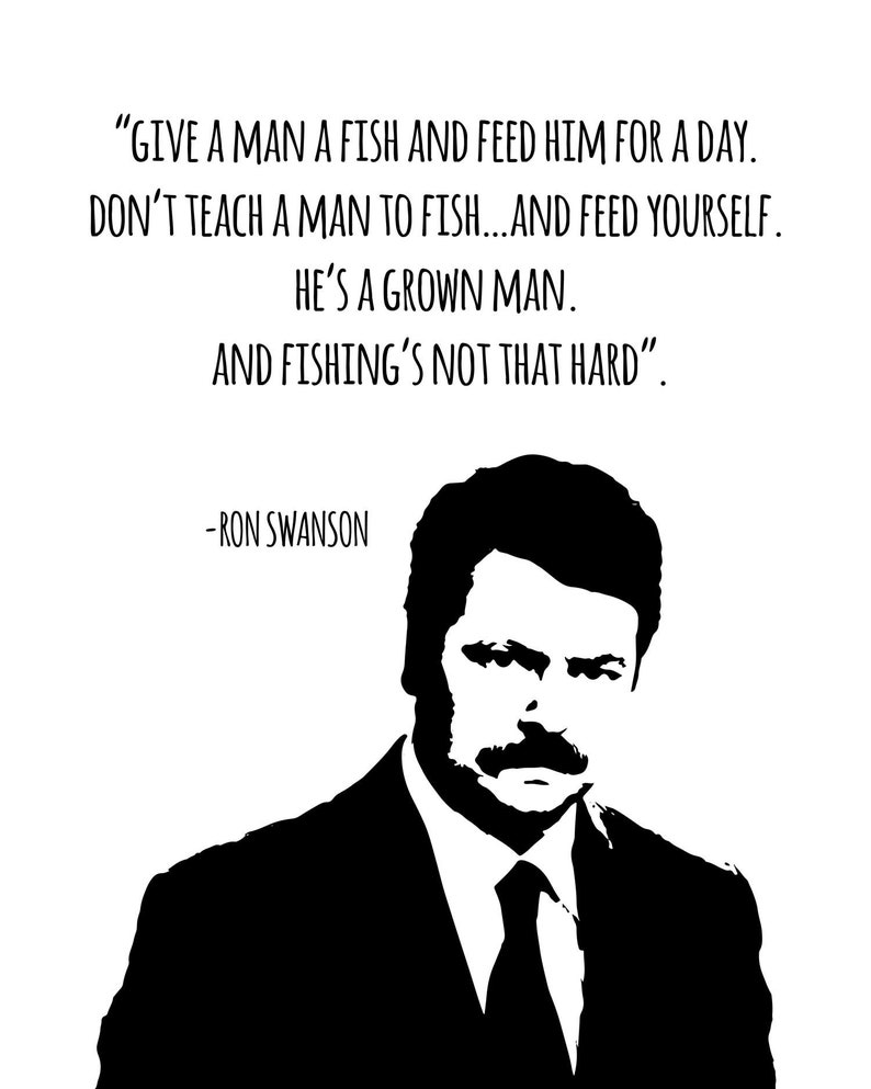 Ron Swanson Poster Parks and Recreation Quote Print TV Quote - Etsy