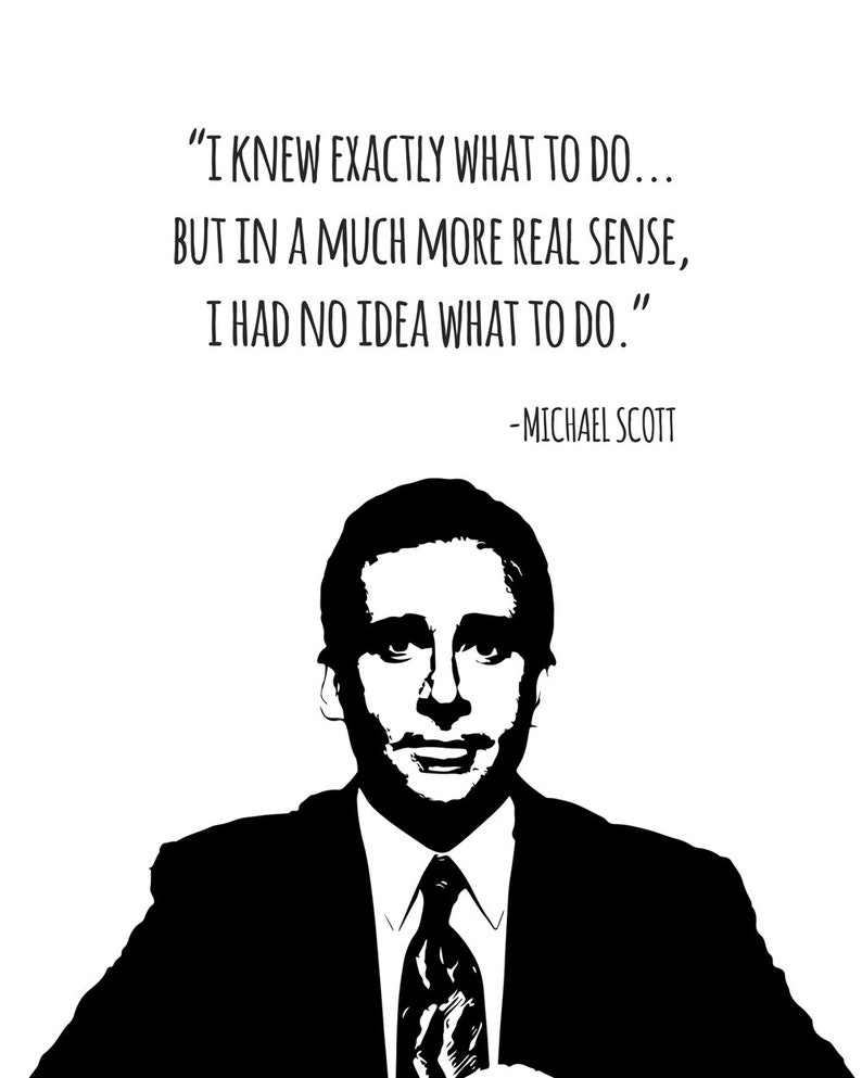 Michael Scott Quote Wall Art Michael Scott Art The Office Etsy
