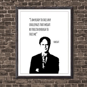 The Office Poster, Dwight Quote Poster, The Office TV Show Poster, Digital Dwight Poster, Dwight Digital Art, Dwight Shrute Poster