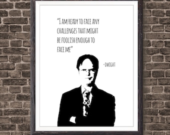 The Office Poster, Dwight Quote Poster, The Office TV Show Poster, Digital Dwight Poster, Dwight Digital Art, Dwight Shrute Poster