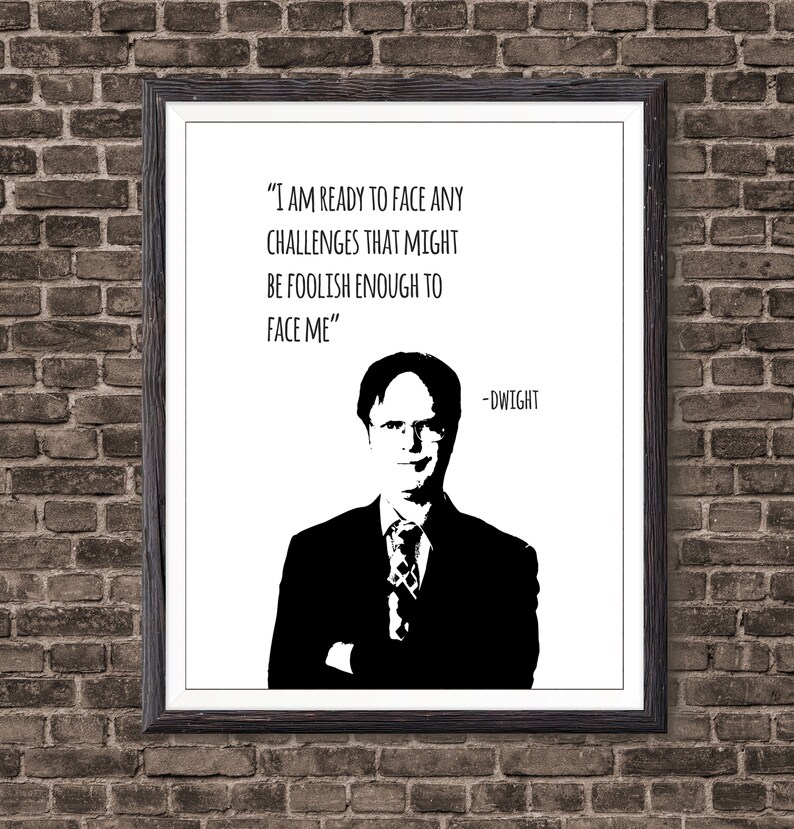 the office poster dwight quote poster the office tv show the office posters
