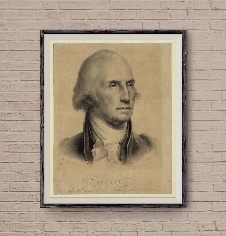 Washington Lithograph Vintage Print Vintage Poster Etsy