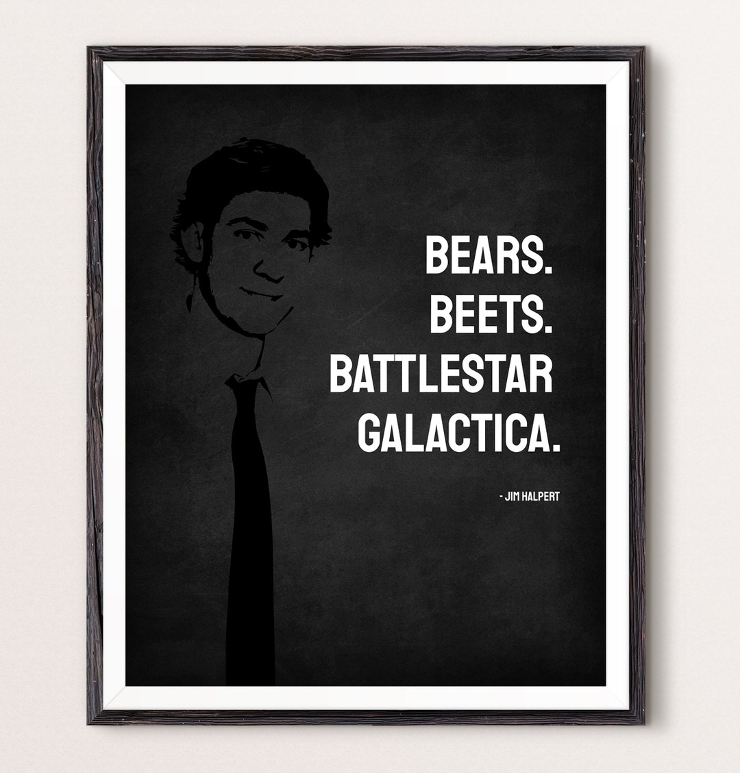 The Office Bears. Beets. Battlestar Galactica Jim Halpert Wall Art the