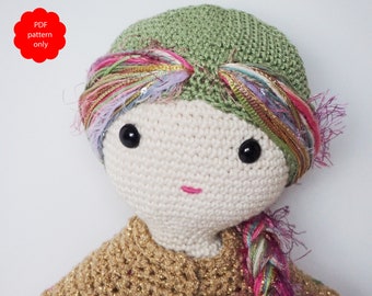 Crochet amigurumi "BELLA" doll and removable clothes  - PDF PATTERN