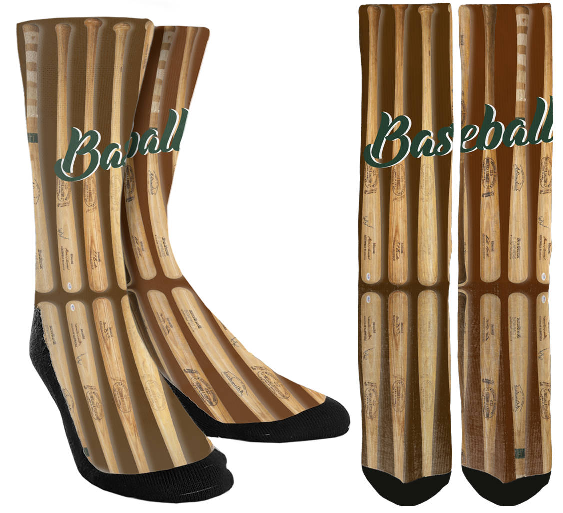 Baseball Bat Crew Socks Boys Baseball Socks Baseball Etsy