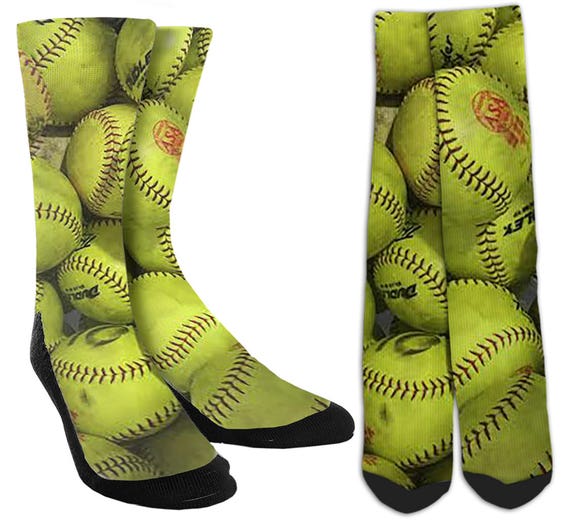 Softball Crew Socks Softball Socks Girls Softball Etsy