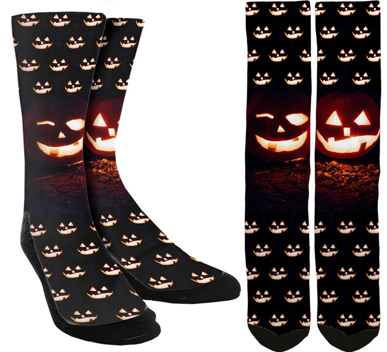 Pumpkin Socks Halloween Socks Halloween Gifts Halloween | Etsy