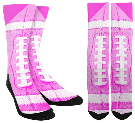 Items similar to Pink Football Crew Socks Pink Football Socks Cute