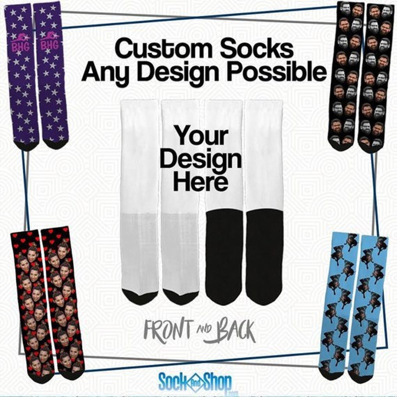 Mens Custom Photo Dress Socks Personalized Dress Socks Etsy