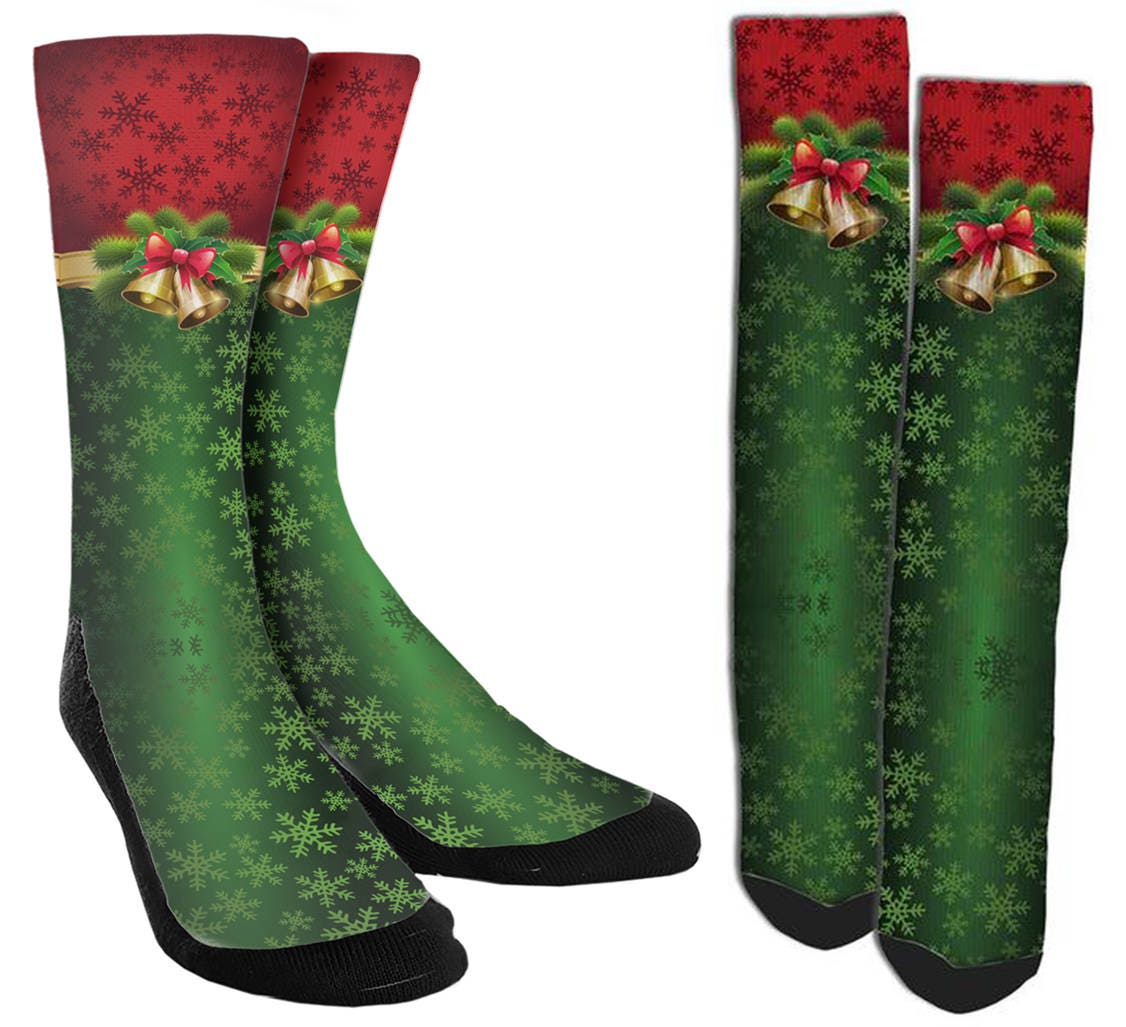 Men & Womens Christmas Socks Jingle Bells Christmas Socks  Etsy