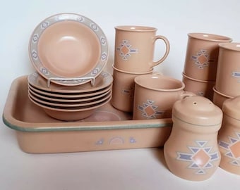Set Dinnerware 16 Piece Dishes Plate Mug Dinner Service Southwest Fiesta Style