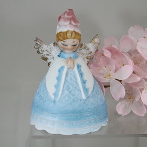 Vintage Lefton Angel Figurine Bell, 4 Inch Gift