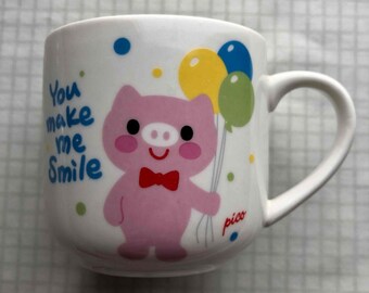 Details about Daiso Japan Covered Coffee Mug Pig: You Make Me Smile Tea Cup Details about Daiso Japan Covered Coffee Mug Pig: You Make Me Smile Tea Cup